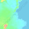 Mappa topografica Bantulan, altitudine, rilievo