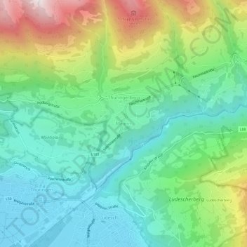 Mappa topografica Meiern, altitudine, rilievo