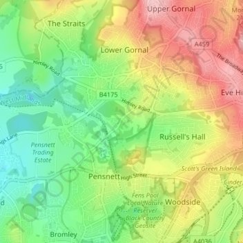 Mappa topografica Cooper's Bank, altitudine, rilievo