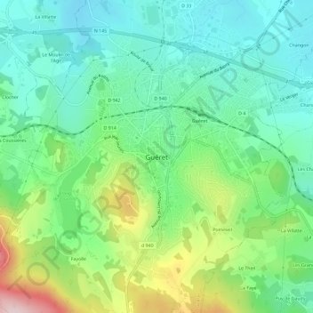 Mappa topografica Montréal-la-Cluse, altitudine, rilievo