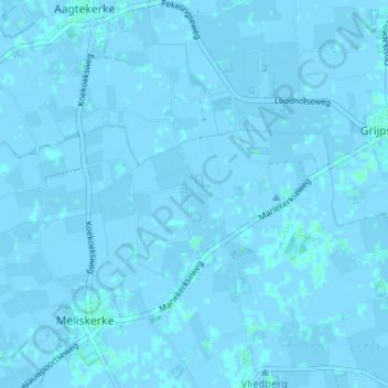 Mappa topografica Mariekerke, altitudine, rilievo