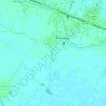 Mappa topografica Building, altitudine, rilievo