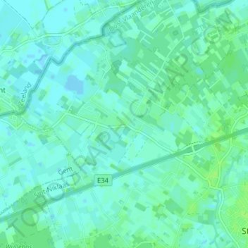 Mappa topografica Nieuwdorp, altitudine, rilievo