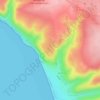 Mappa topografica Allée couverte dite des Pierres Pouquelées, altitudine, rilievo