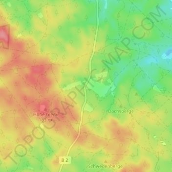 Mappa topografica Mark Schmelz, altitudine, rilievo