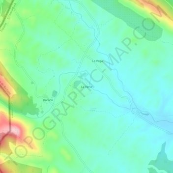 Mappa topografica La Varse, altitudine, rilievo