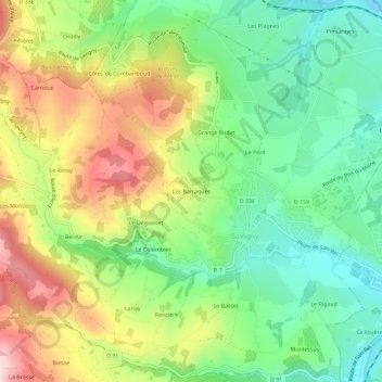 Mappa topografica Les Barraques, altitudine, rilievo
