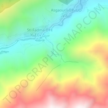 Mappa topografica Setti Fatma, altitudine, rilievo