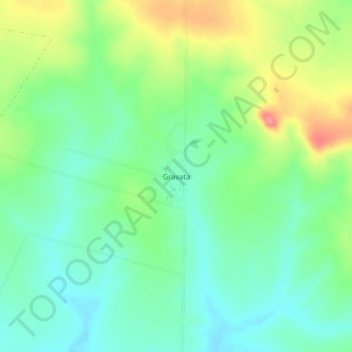 Mappa topografica Gravata, altitudine, rilievo