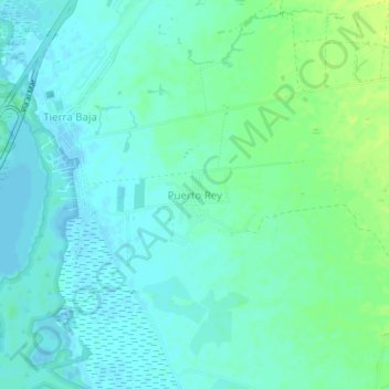 Mappa topografica Puerto Rey, altitudine, rilievo