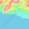 Mappa topografica Πλωμάρι, altitudine, rilievo