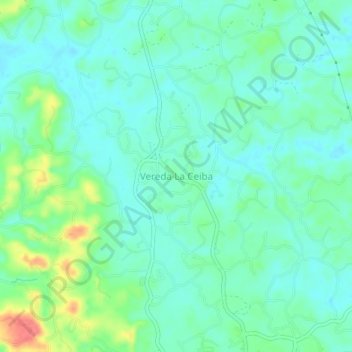 Mappa topografica Vereda La Ceiba, altitudine, rilievo