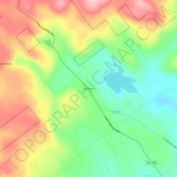 Mappa topografica Minerva, altitudine, rilievo