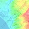 Mappa topografica Cawit, altitudine, rilievo