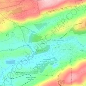 Mappa topografica Atlas, altitudine, rilievo