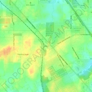 Mappa topografica Bisbee, altitudine, rilievo