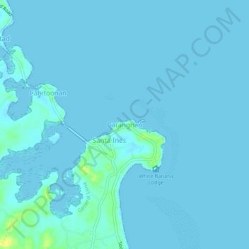 Mappa topografica Catangnan, altitudine, rilievo