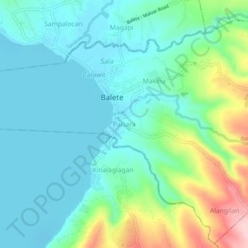 Mappa topografica Palsara, altitudine, rilievo