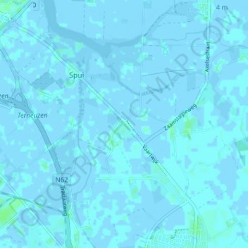 Mappa topografica Magrette, altitudine, rilievo