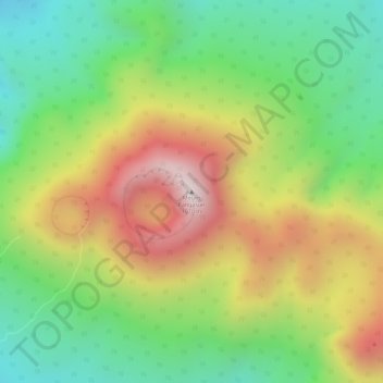 Mappa topografica Mount Pangasun, altitudine, rilievo