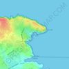 Mappa topografica Mare Morto, altitudine, rilievo