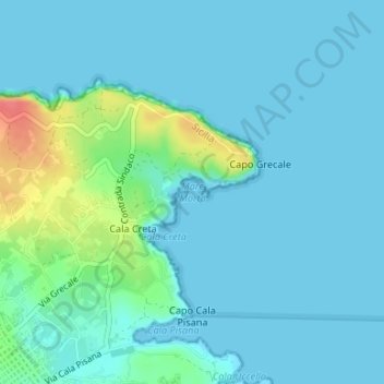Mappa topografica Mare Morto, altitudine, rilievo
