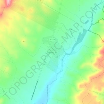 Mappa topografica Serracines, altitudine, rilievo