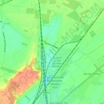 Mappa topografica Chirons, altitudine, rilievo