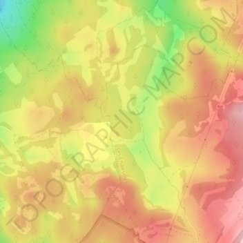 Mappa topografica La Gruyère, altitudine, rilievo