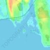 Mappa topografica Huntley Island, altitudine, rilievo