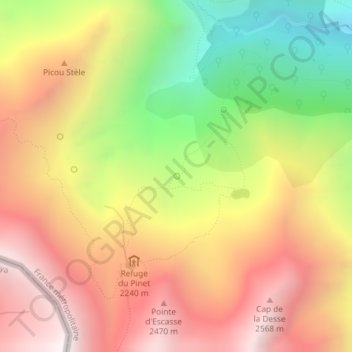 Mappa topografica Source, altitudine, rilievo