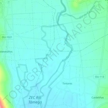 Mappa topografica Sandianes, altitudine, rilievo