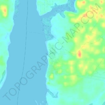 Mappa topografica Catu, altitudine, rilievo