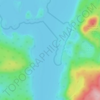Mappa topografica Lac du Poisson Blanc, altitudine, rilievo