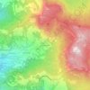 Mappa topografica Rocca d'Aveto, altitudine, rilievo