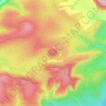 Mappa topografica Coffre de Pech Redon, altitudine, rilievo
