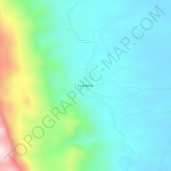 Mappa topografica La Subida, altitudine, rilievo