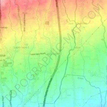 Mappa topografica Lapo-lapo II, altitudine, rilievo