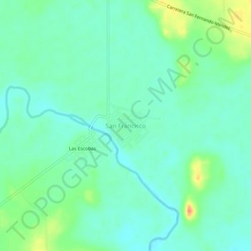 Mappa topografica San Francisco, altitudine, rilievo
