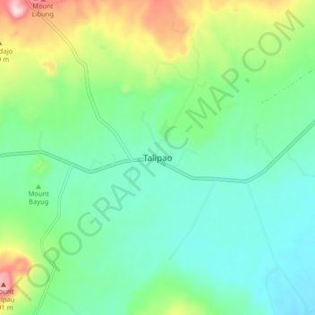 Mappa topografica Talipao, altitudine, rilievo