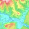 Mappa topografica Le Bosc, altitudine, rilievo