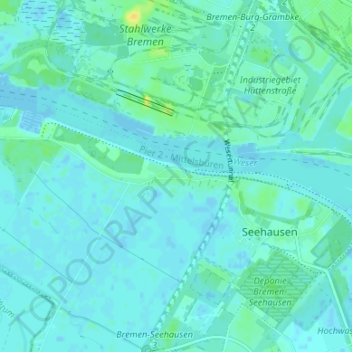 Mappa topografica Hasenbüren, altitudine, rilievo