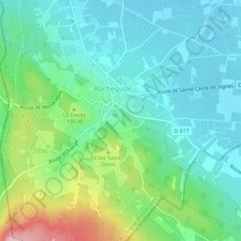 Mappa topografica La Vialasse, altitudine, rilievo