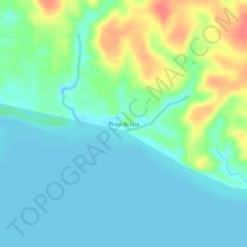 Mappa topografica Praia da Lua, altitudine, rilievo