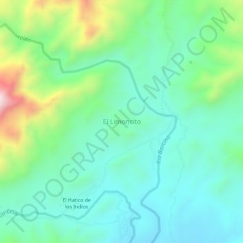 Mappa topografica El Limoncito, altitudine, rilievo