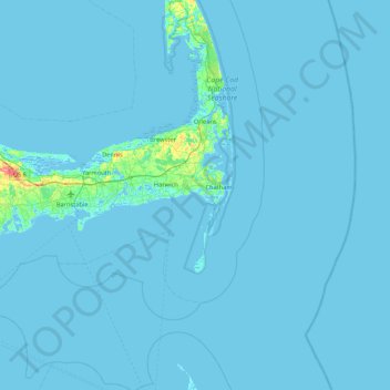 Mappa topografica Kolb Rock, altitudine, rilievo