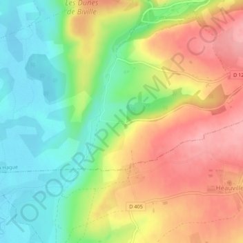 Mappa topografica Penitot, altitudine, rilievo