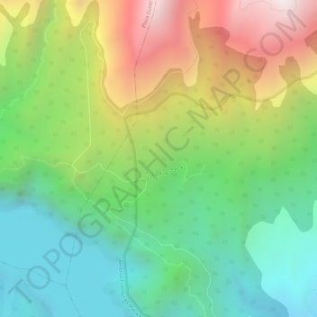 Mappa topografica Quebrada Santa Rosa, altitudine, rilievo