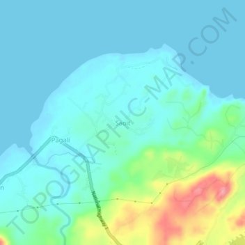 Mappa topografica Saoit, altitudine, rilievo