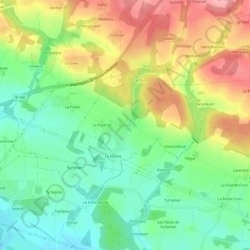 Mappa topografica Bizole, altitudine, rilievo